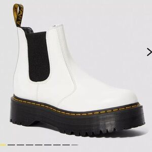 White Quad Doc Martens Chelsea boot